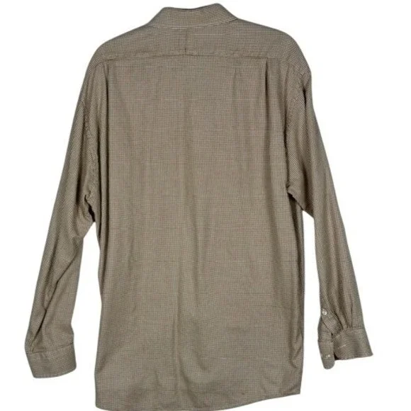 Peter Millar Mens Sz 17.5L Hounds tooth Button Up Shirt Long Sleeve Casual Dress - Picture 8 of 10